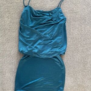 Chic Teal Mini Dress